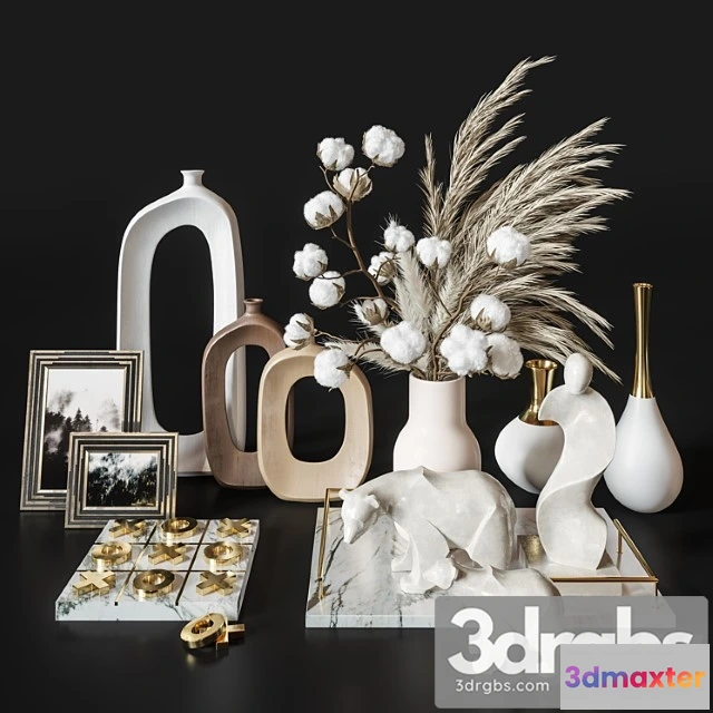 1019114 - Decoration set 34 cotton pampas