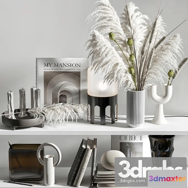 1019518 - Decorative set for shelves with mixed bouquet 08