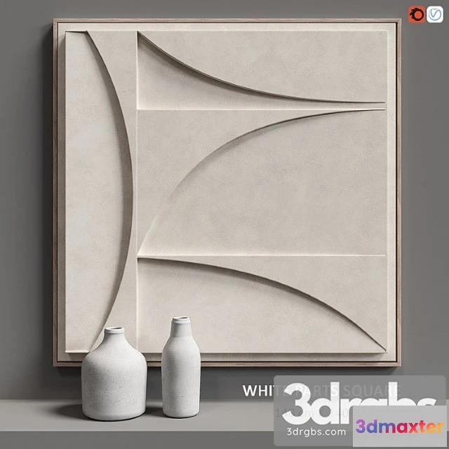 1019860 - Relief white parts square