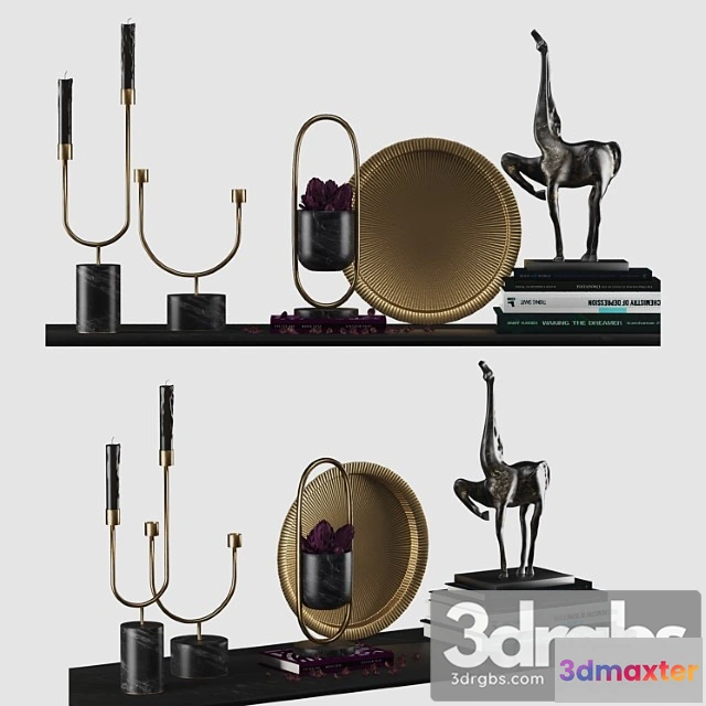 1019926 - Stone dried decorative set