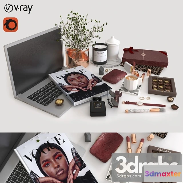 1019950 - Workplace decorative set - cosmetics