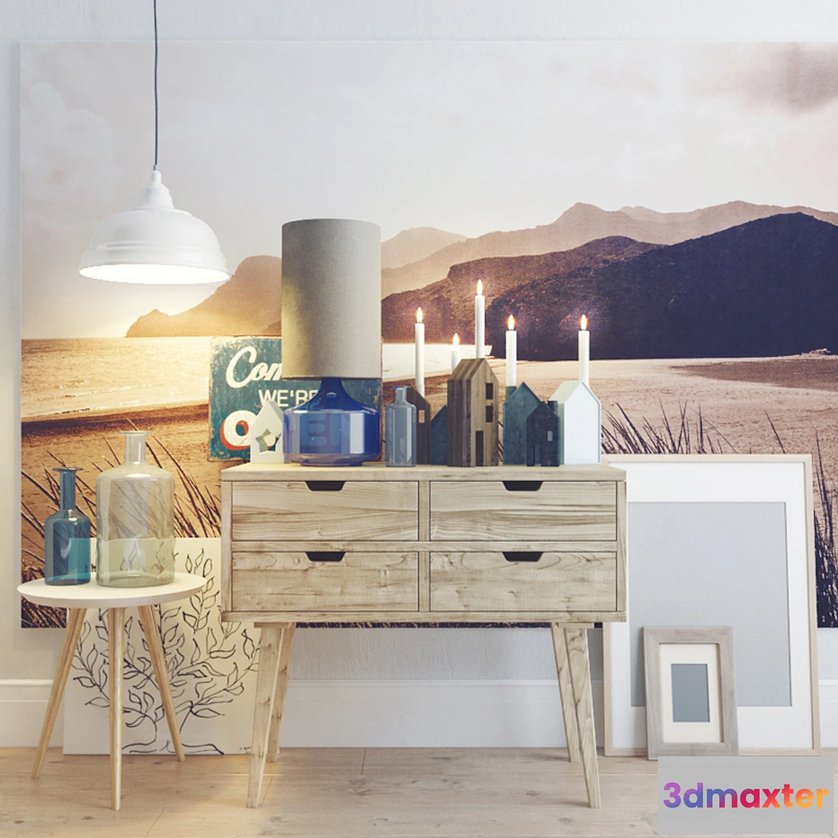 1275662 - Decorative set. Scandinavian style 3D Max