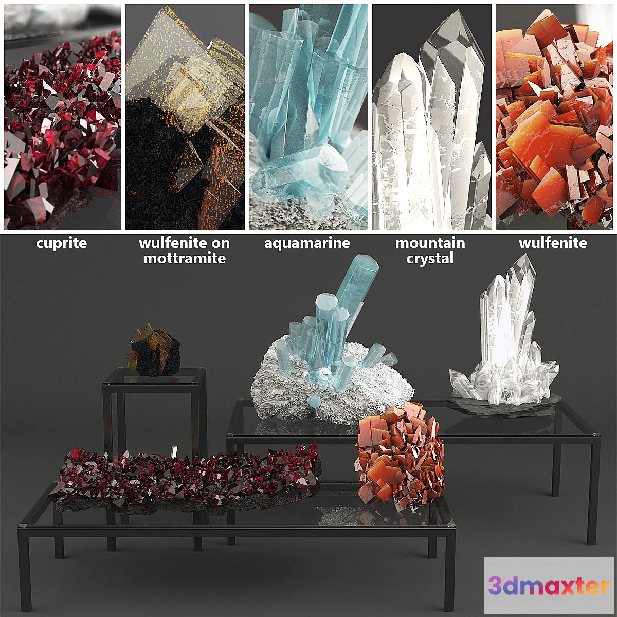 1280914 - Set of Crystals 3D Max