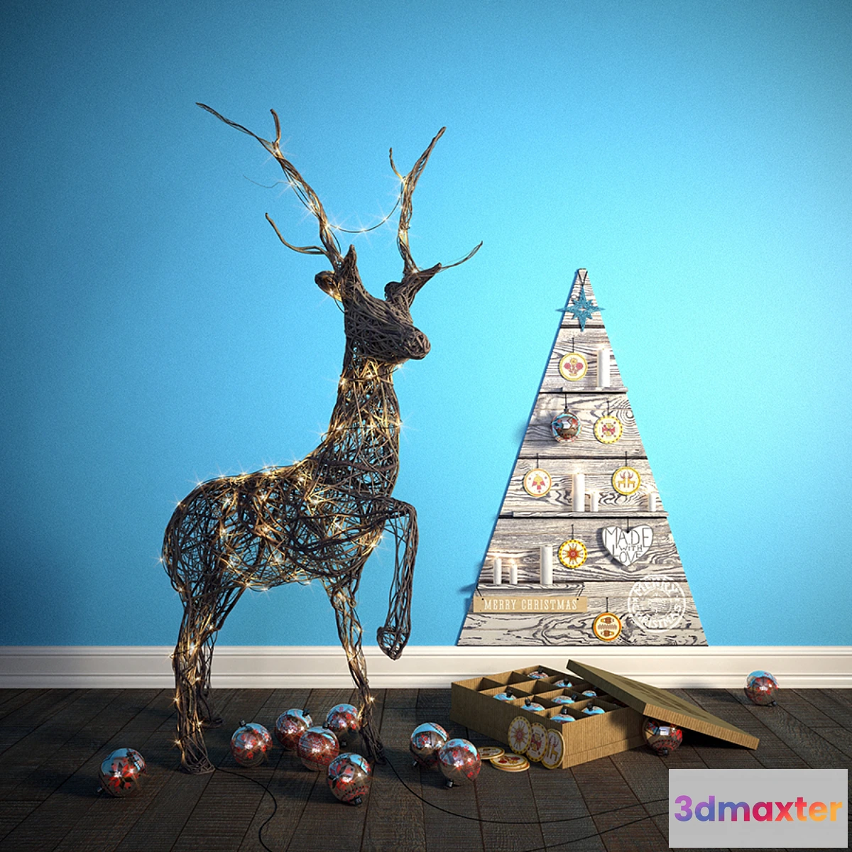 1284300 - Christmas deer 3D Max