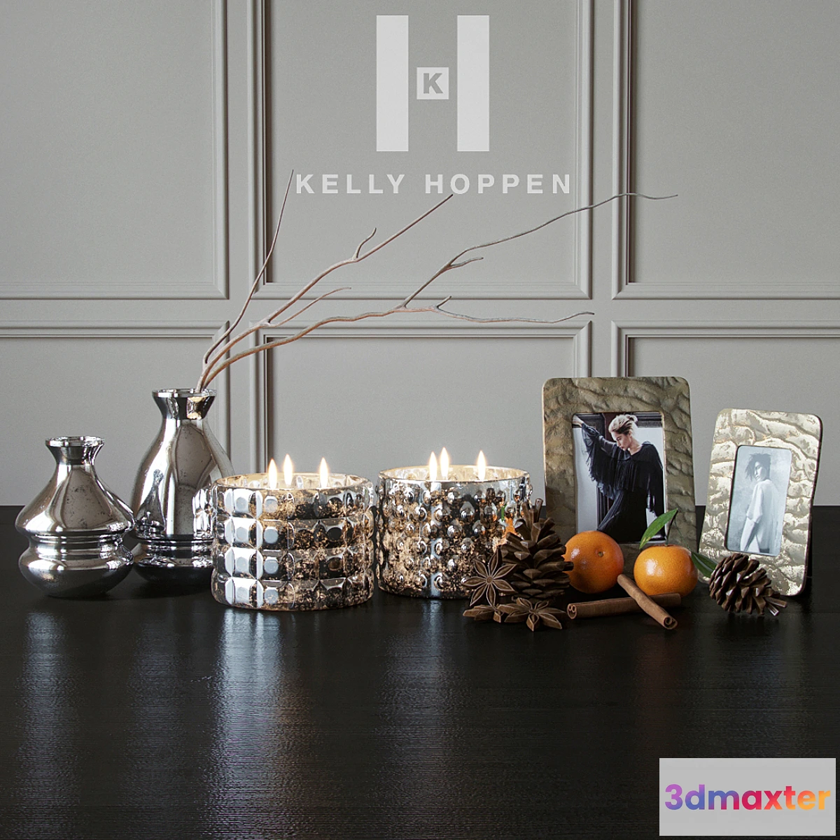 1286012 - Kelly Hoppen  Lyra Candle set 3D Max
