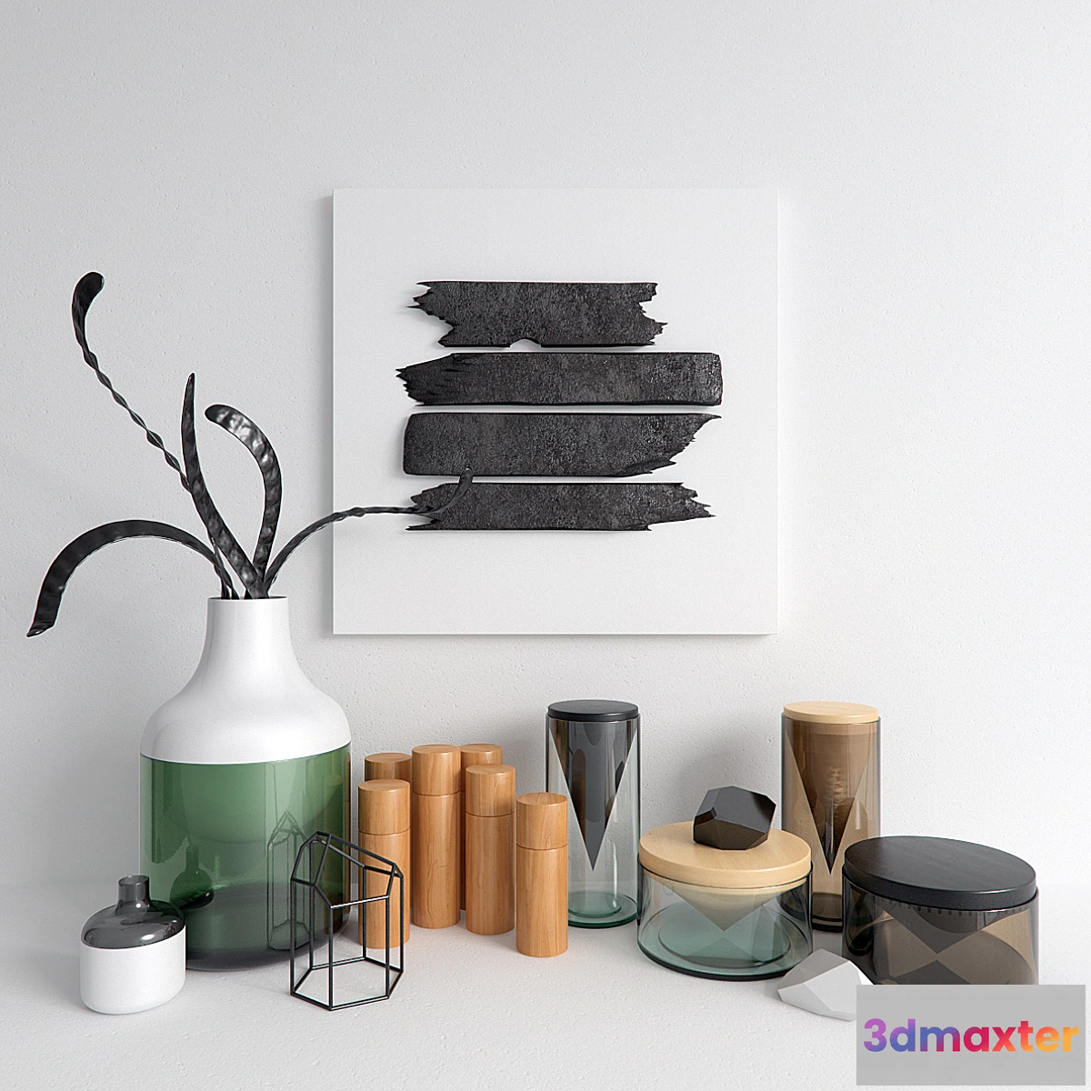 1287476 - Semi-glass set 3D Max