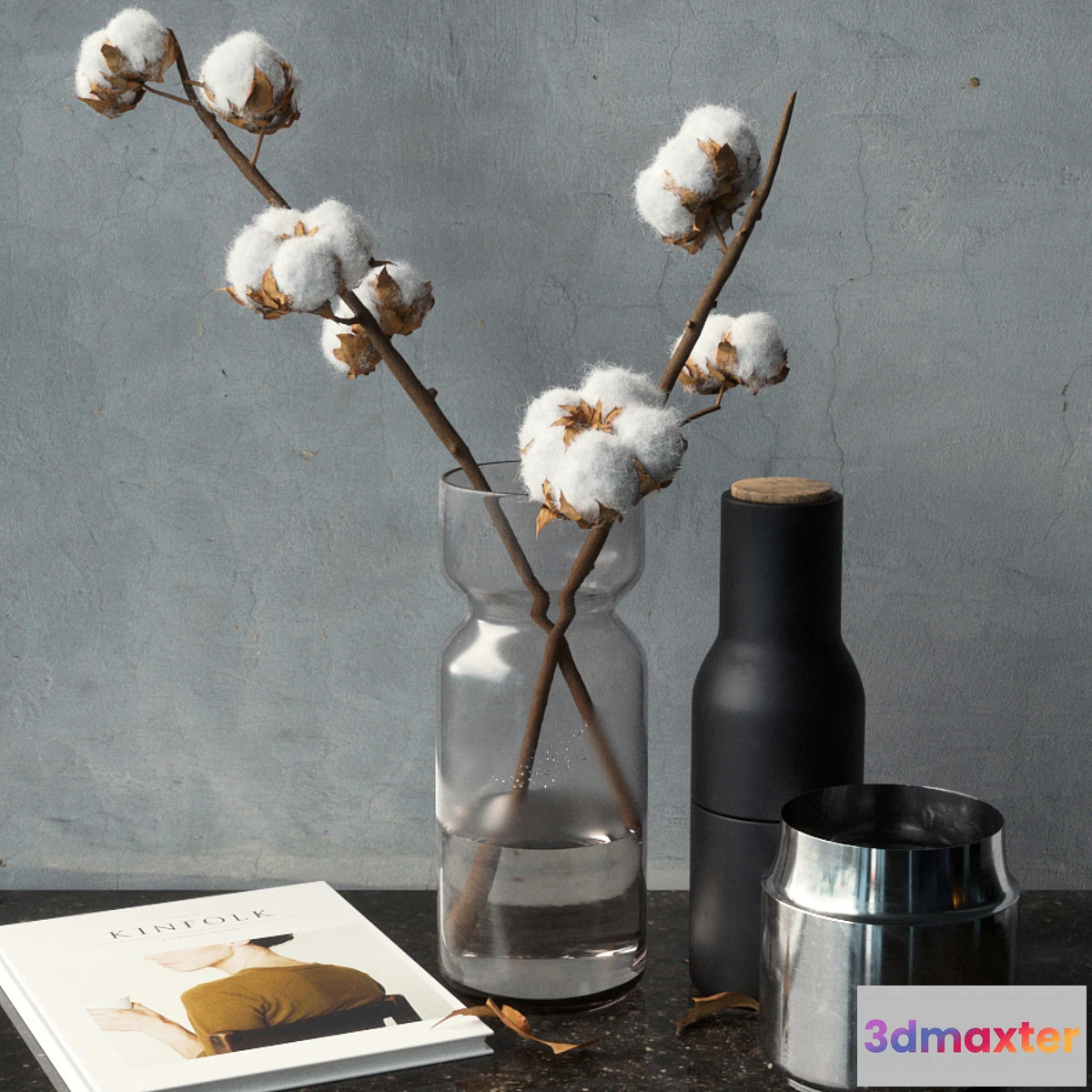 1287722 - Cotton Branch Set 3D Max