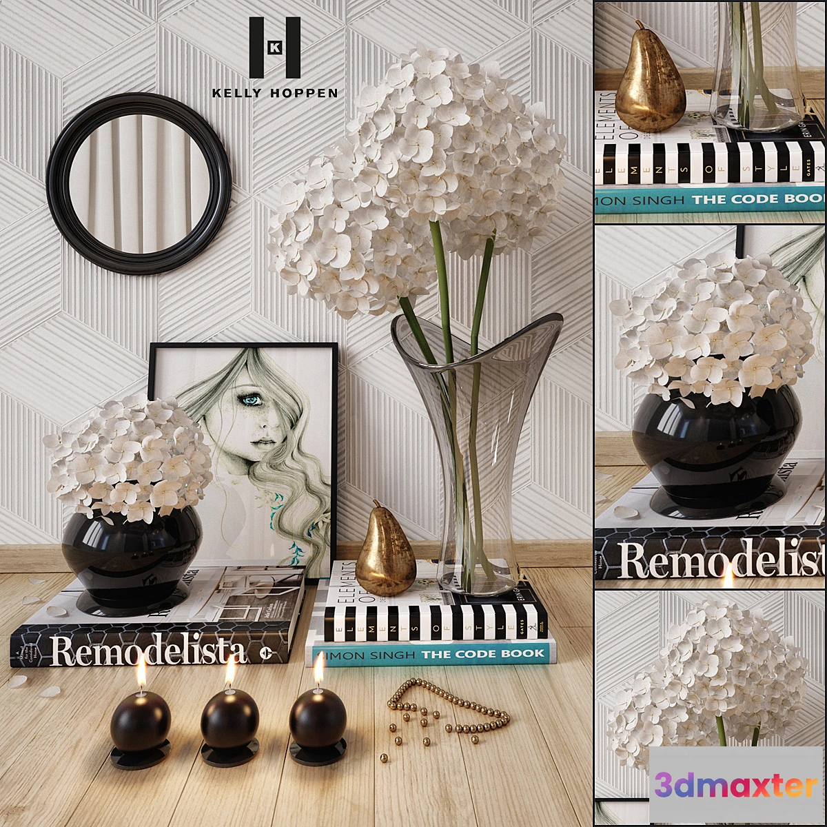 1287810 - Decorative set by Kelly Hoppen 3D Max