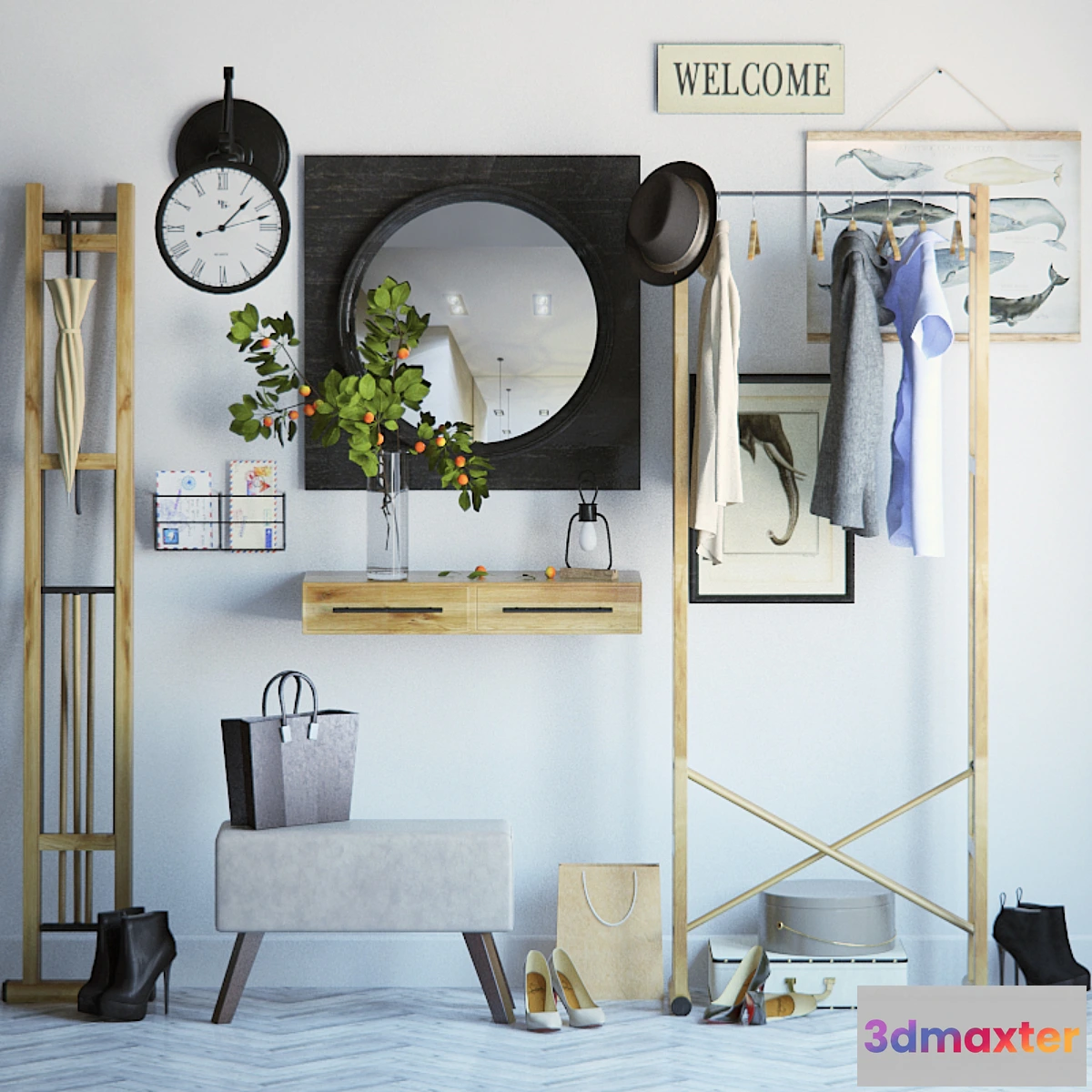 1288632 - Set in the hallway 3D Max