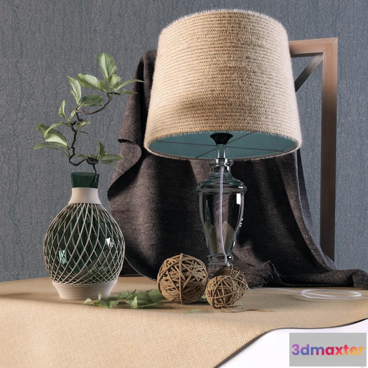 1288984 - Decorative set with lamp 3D Max