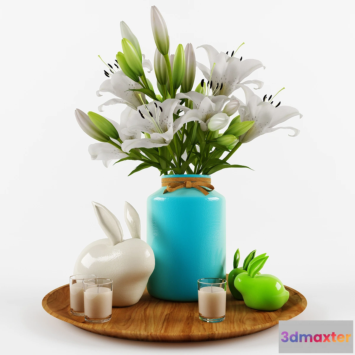 1289440 - Decorative set with lilies 3D Max