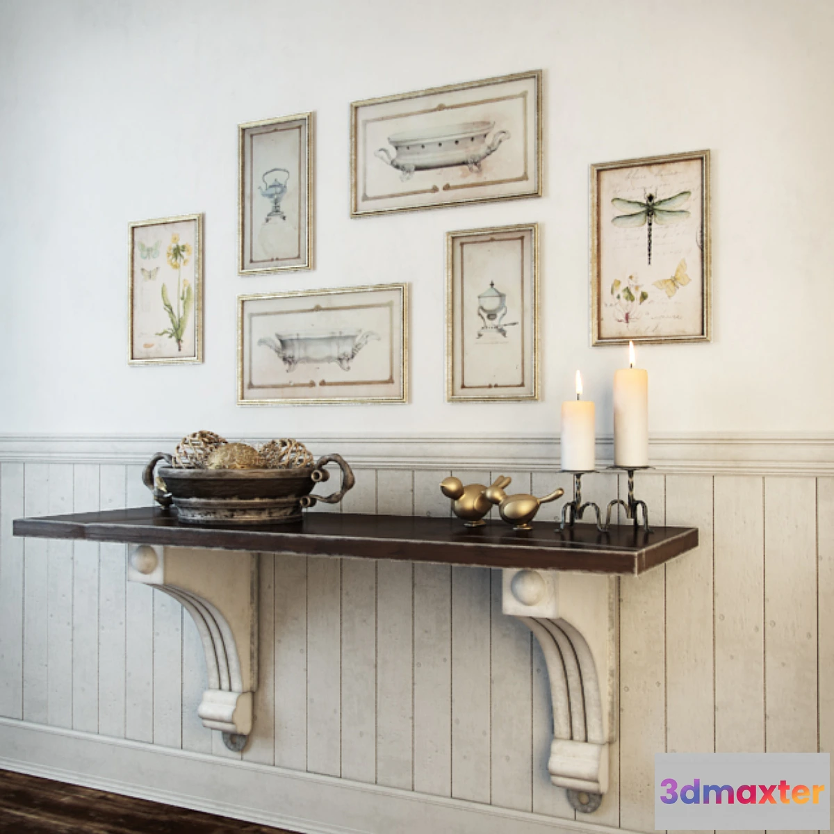 1289704 - Decorative set Wall set Home decor 3D Max