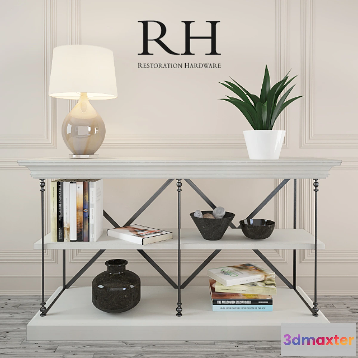 1289856 - PARISIAN CORNICE 61390042 WHT 3D Max