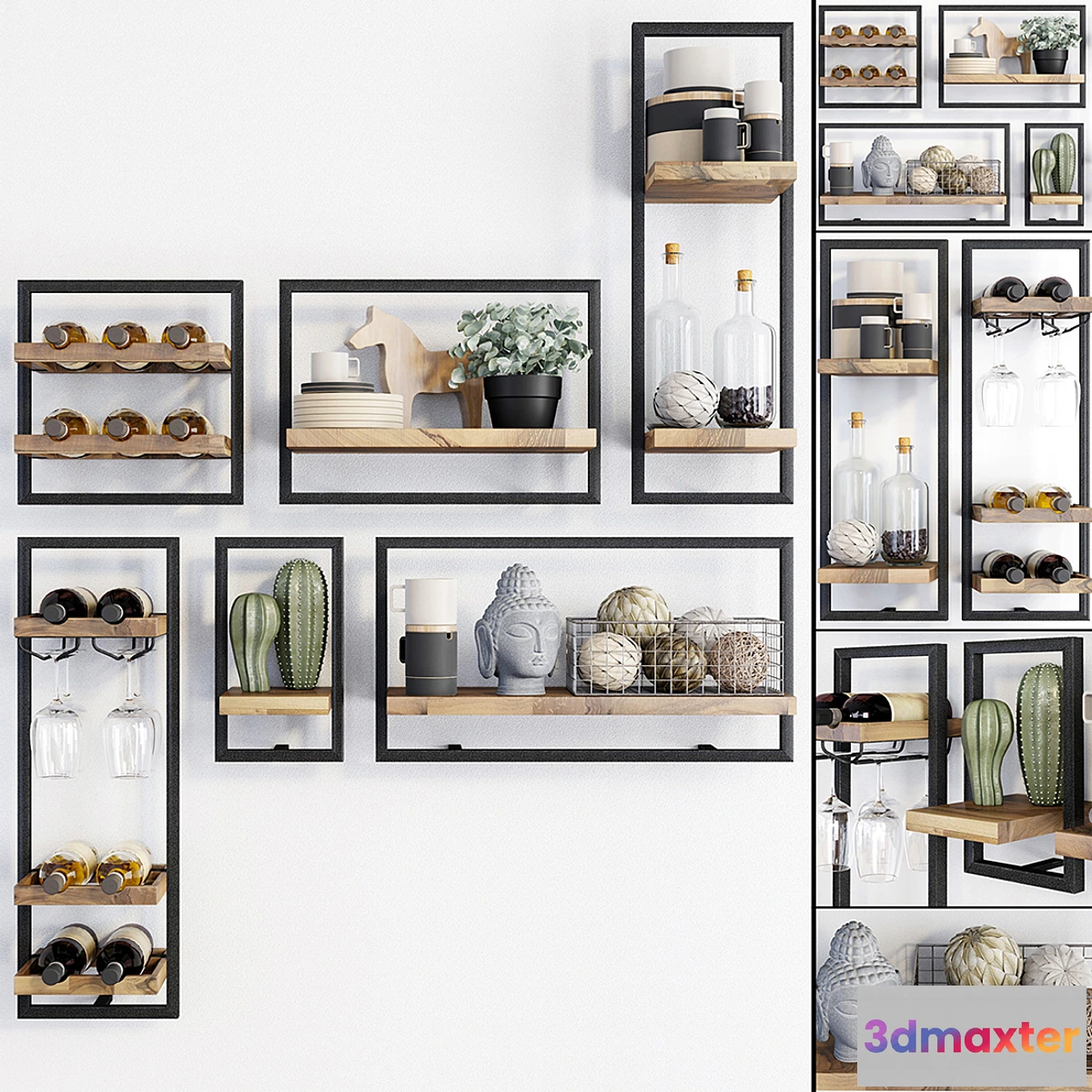 1294717 - Teak House (Loft) - d-Bodhi Shelfmate_set 3 3D Max