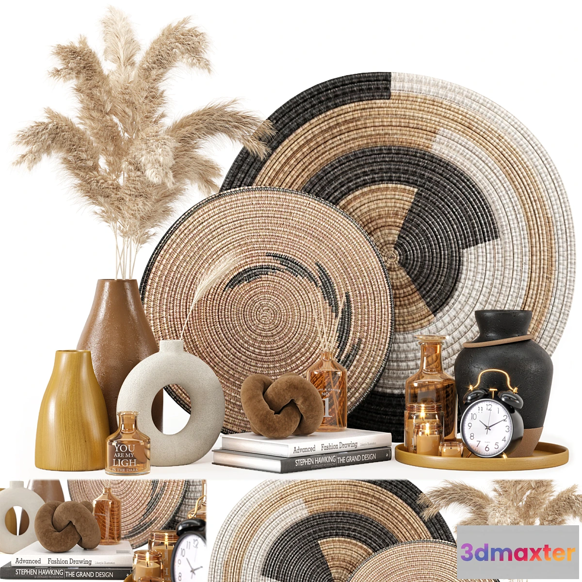 1296489 - Pampas Decorative Set 04 Dried Flower 3D Max