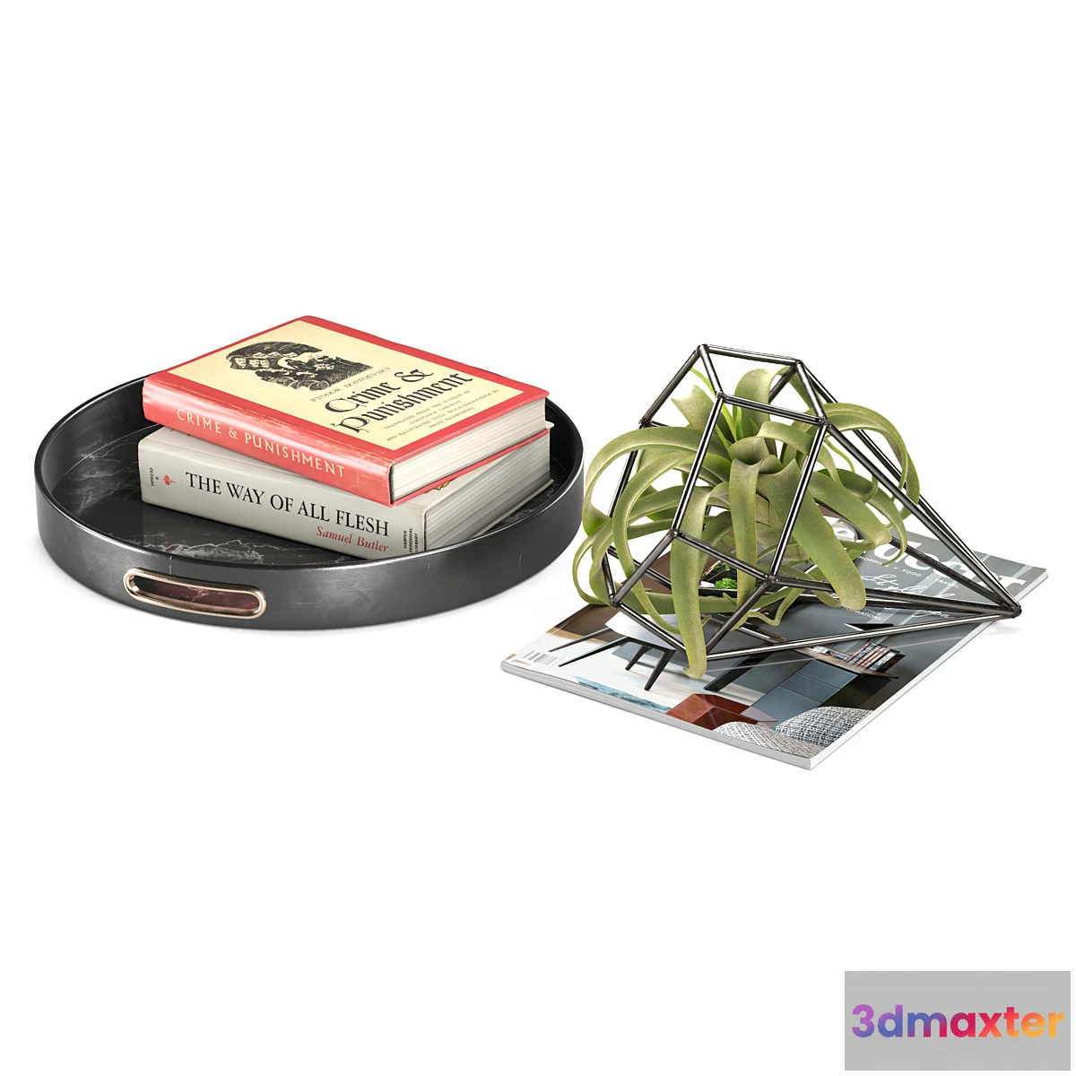 1297261 - Faux Tillandsia Large decor set 3D Max