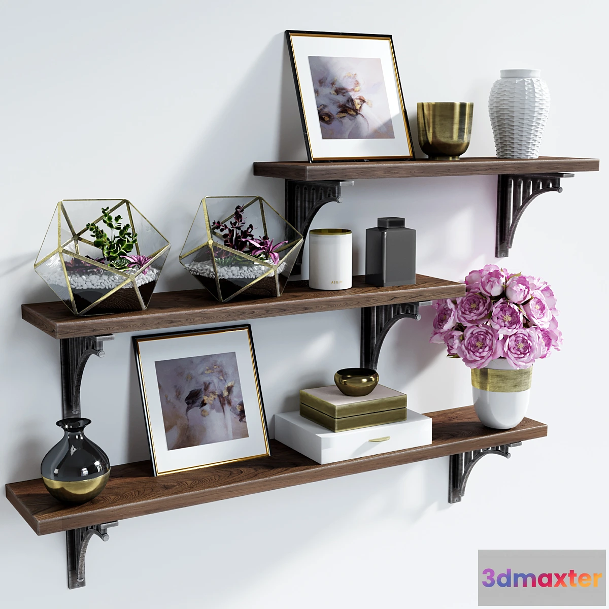 1300290 - Shelf Pottery Barn Bridge Bracket 3D Max
