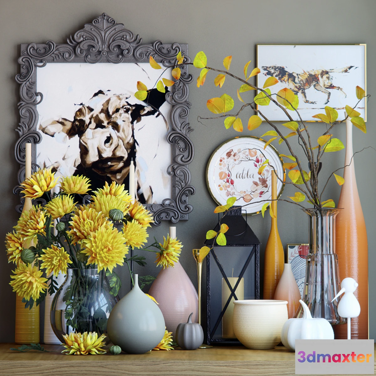 1302348 - Autumn decorative set 4 3D Max