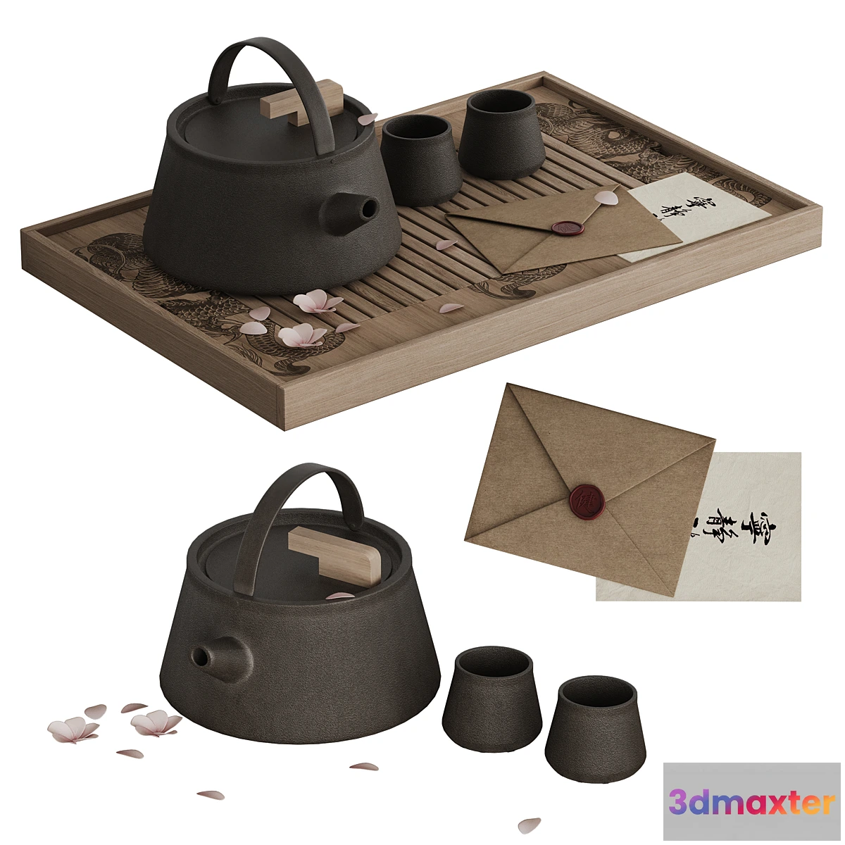 1302833 - Decorative tea set  Tea set 01 - No.2 3D Max