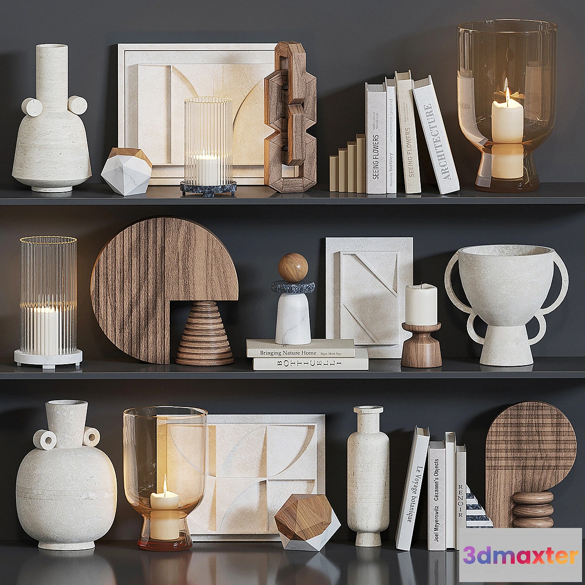 1303364 - Decorative set for shelves 2 3D Max