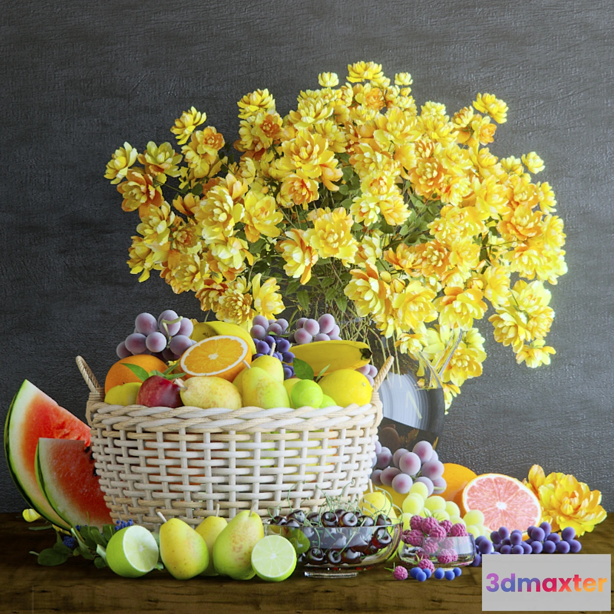 1304058 - Fruit Basket 3D Max