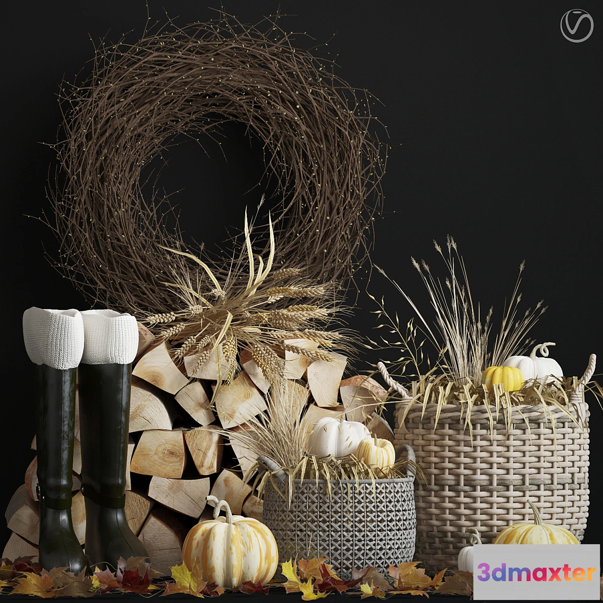 1305057 - Decorative autumn set - No.2 3D Max