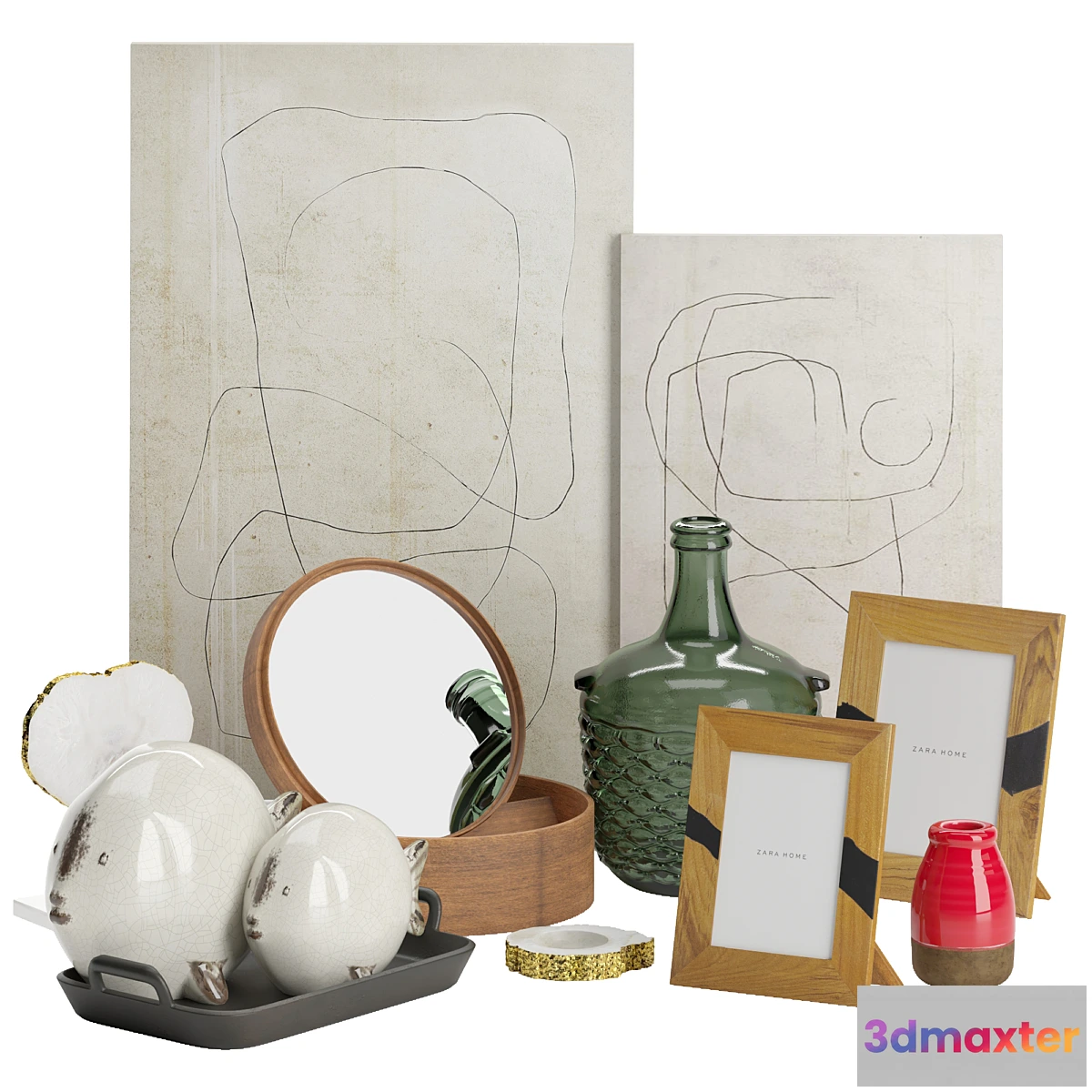 1308004 - Zara Home Decorative Set No.1 3D Max