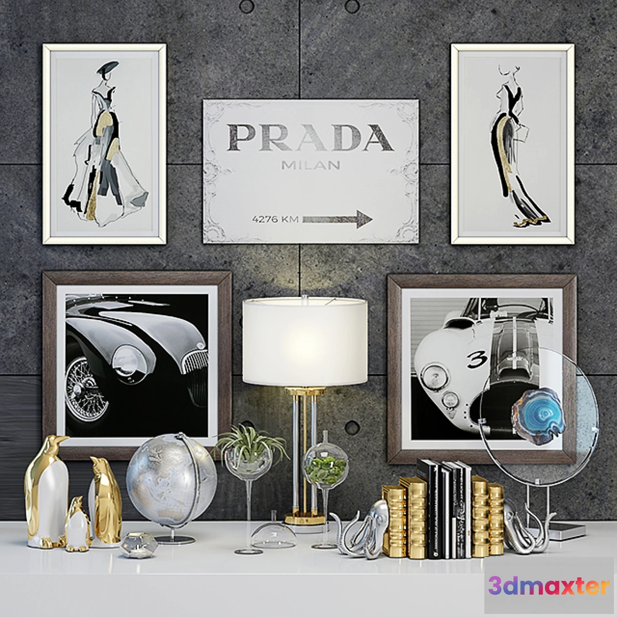 1309025 - Decorative set from Z Gallerie 3D Max