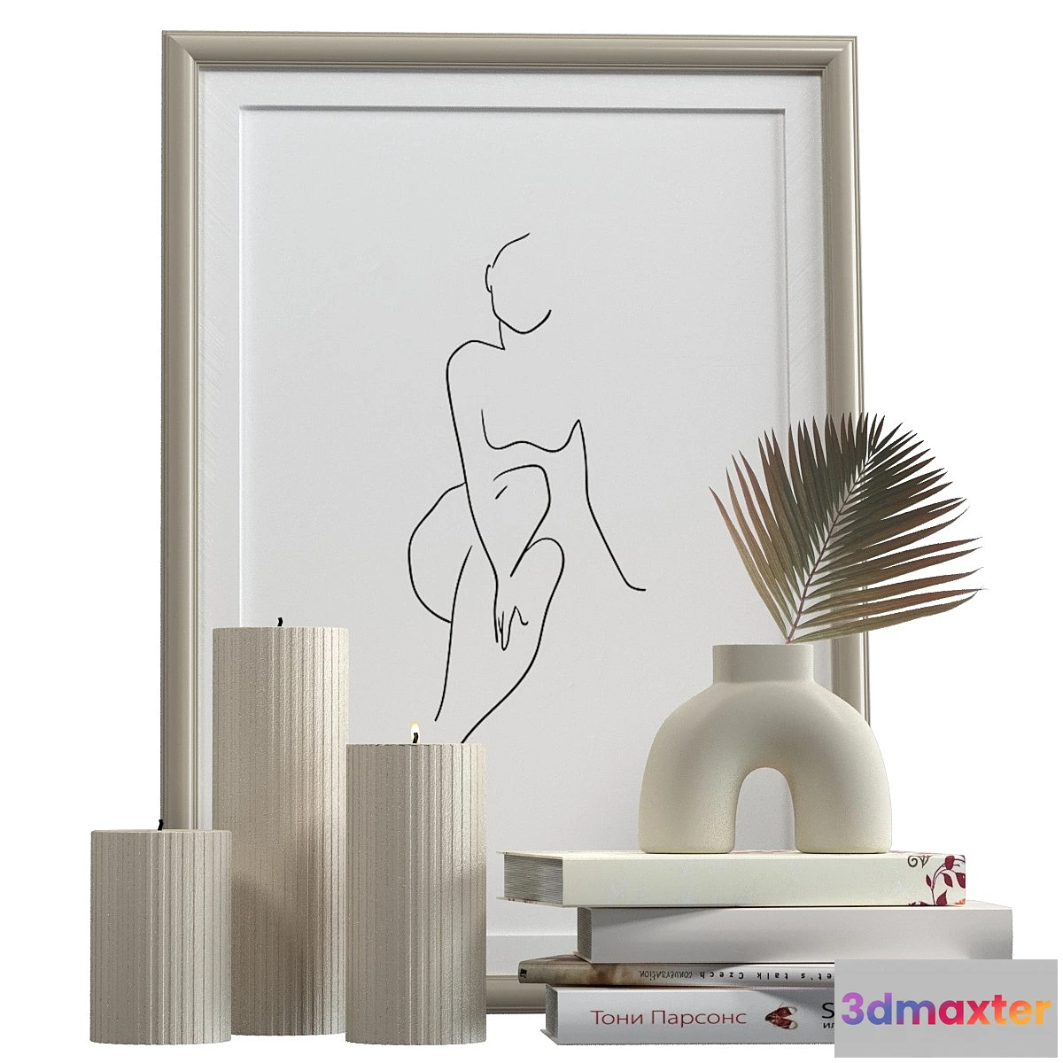 1315515 - Decorative set with candles - No.3 3D Max