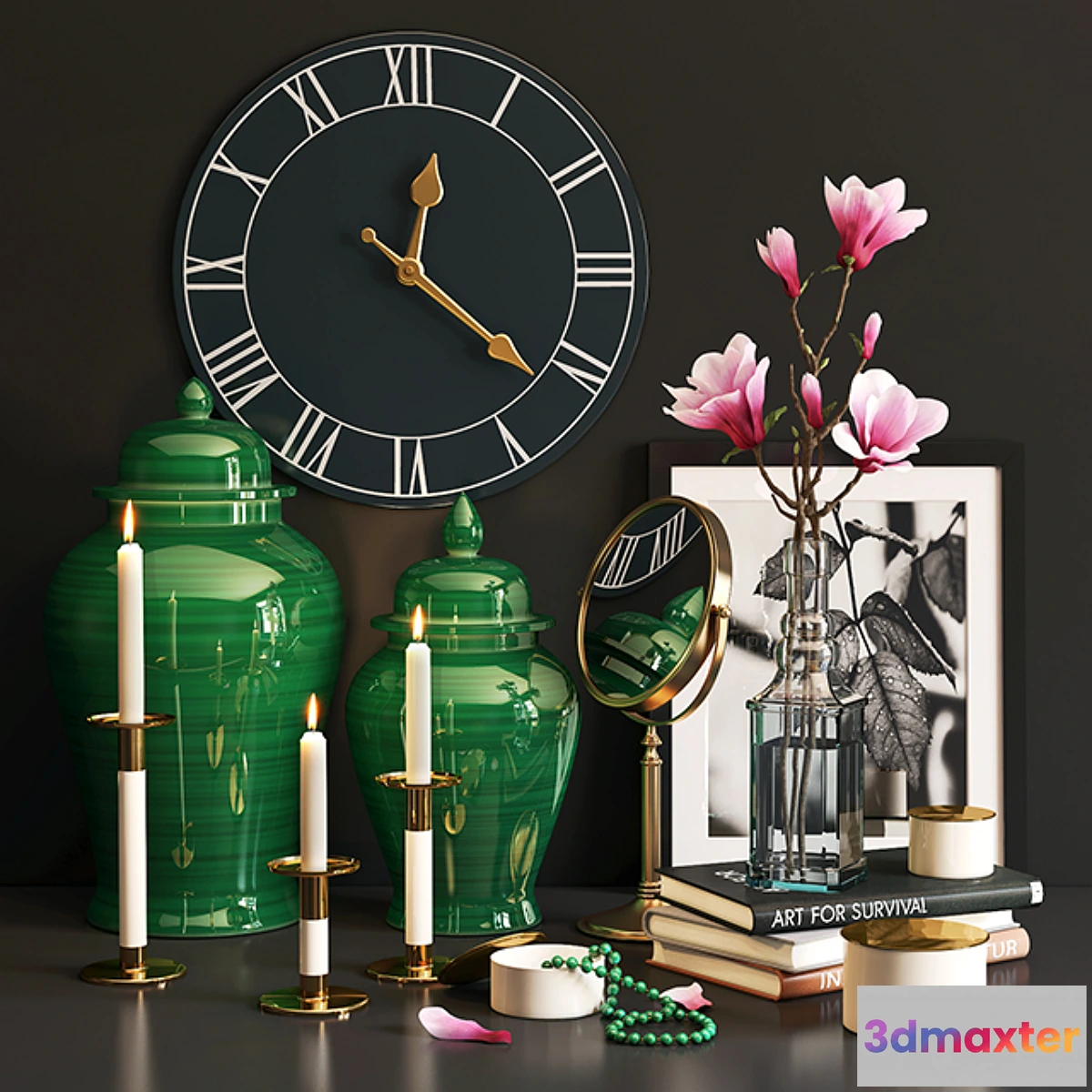 1318521 - Decor set MAGNOLIA 3D Max