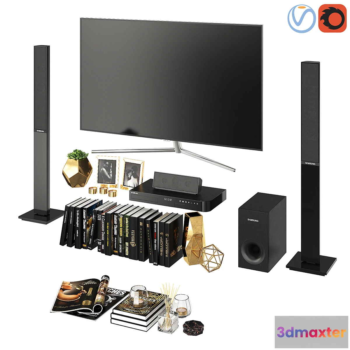 1324532 - Living Room Black Gold 3D Max