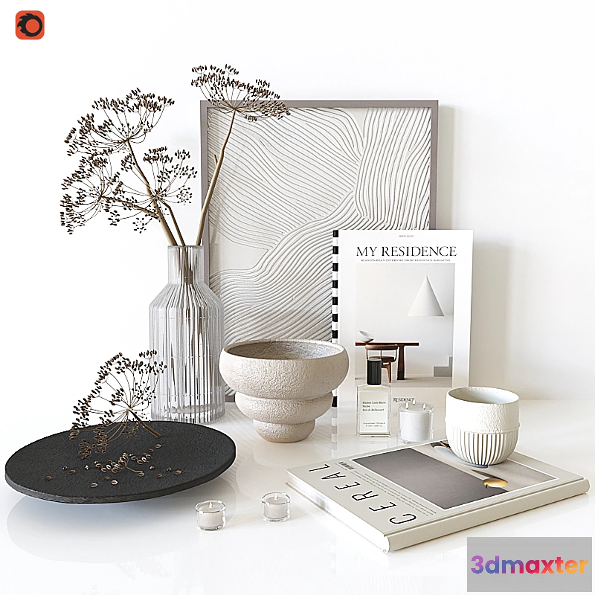 1325307 - Decorative set dill branches - No.2 3D Max