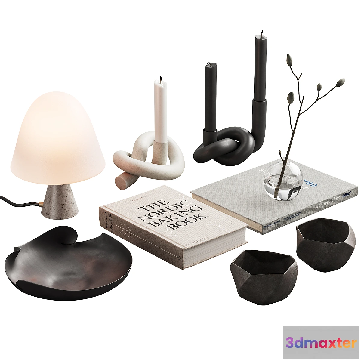 1327711 - 372 decorative set 040 japandi accessories kit 02 3D Max