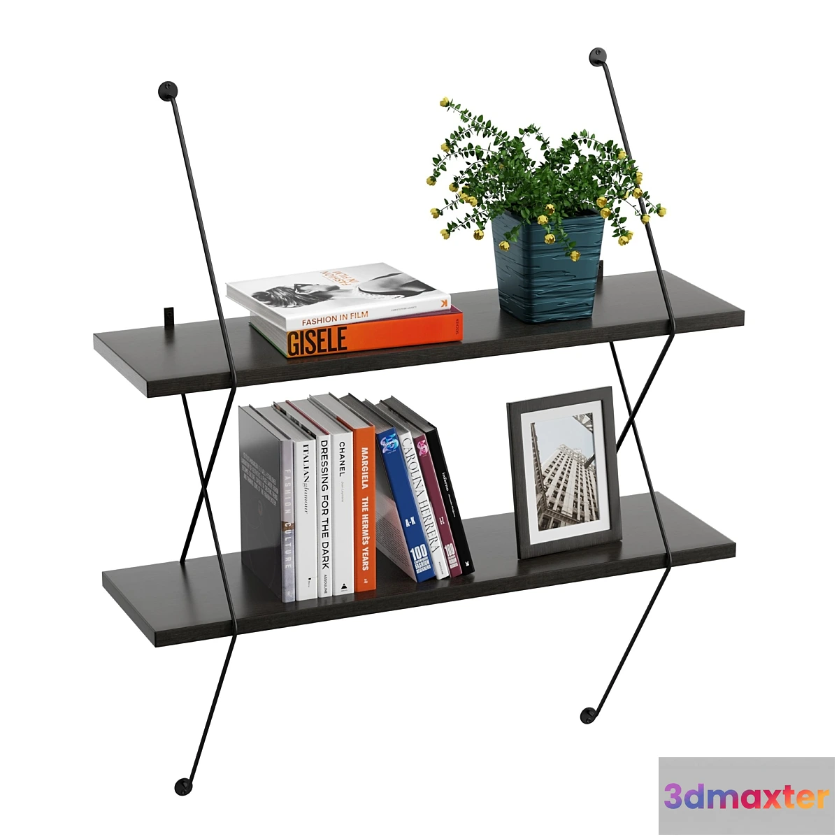 1328685 - Danya White Shelving System 3D Max