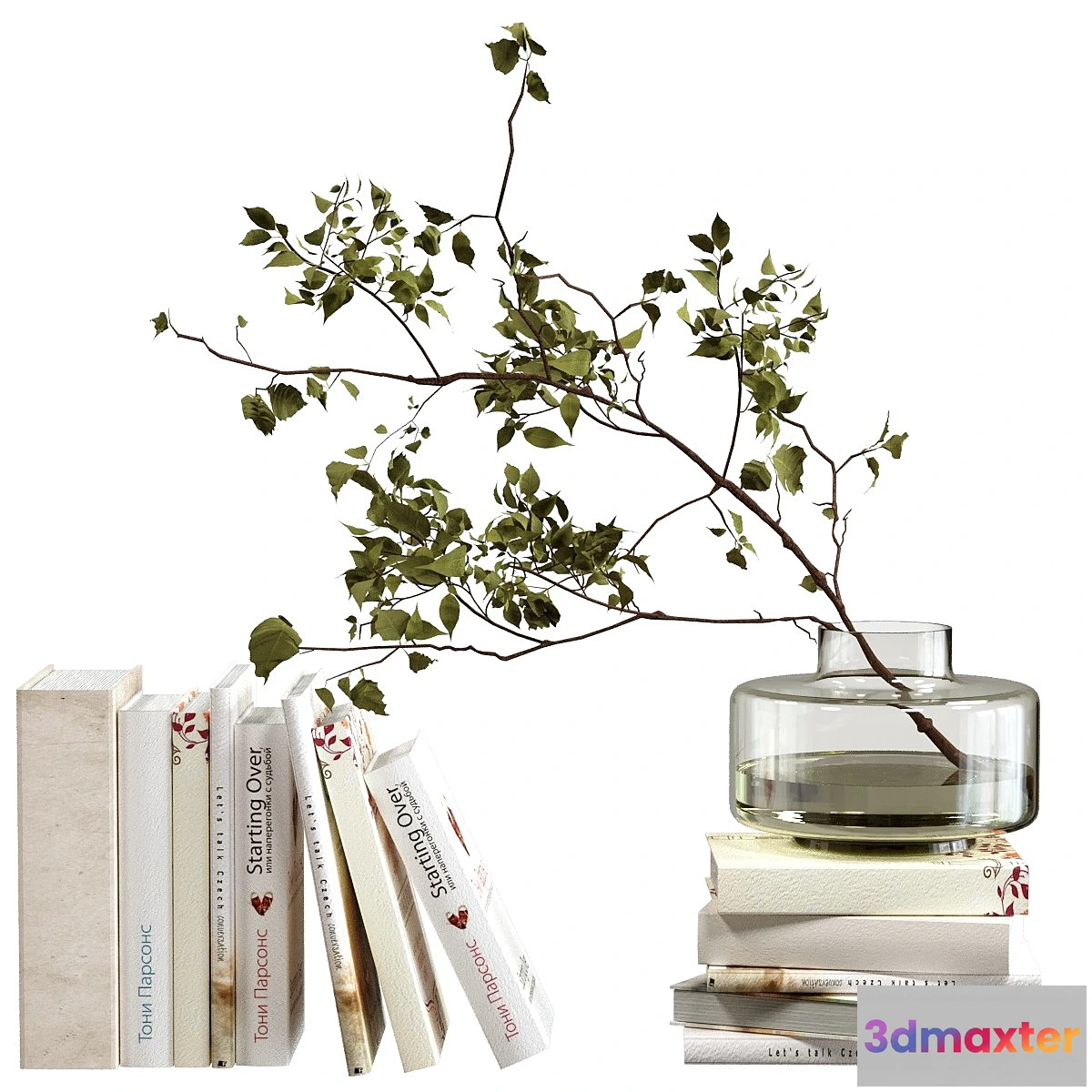 1330442 - Decorative set with books 3D Max