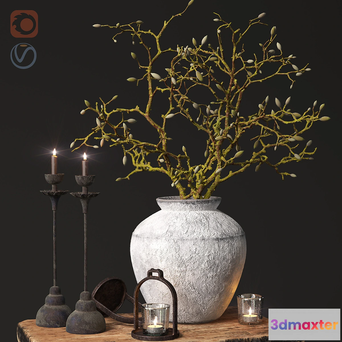 1330888 - Vintage decorative set 3D Max