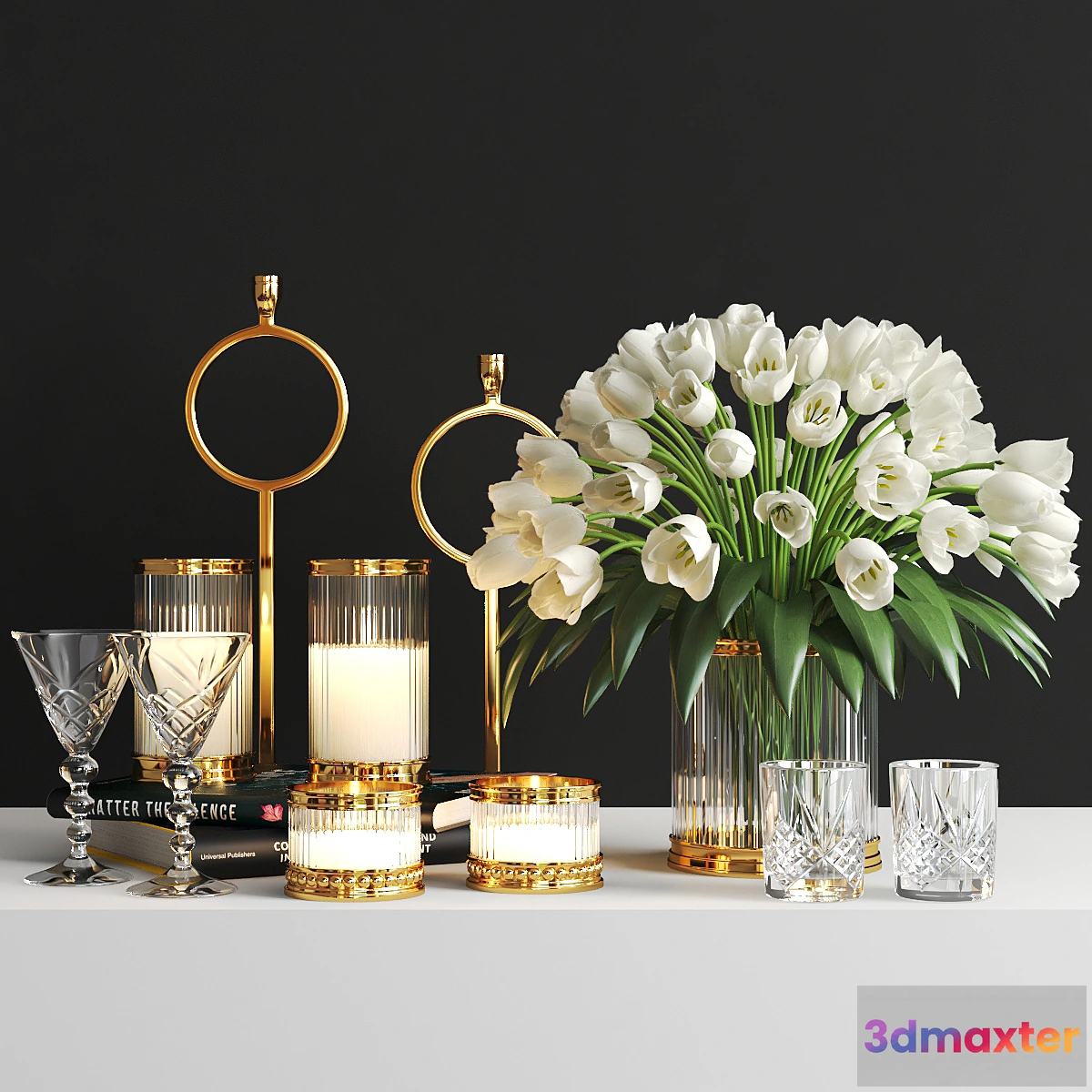 1333238 - set700 -tulip 3D Max