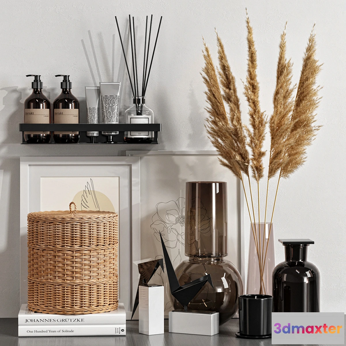 1336554 - Decorative set with dried flowers 04 3D Max