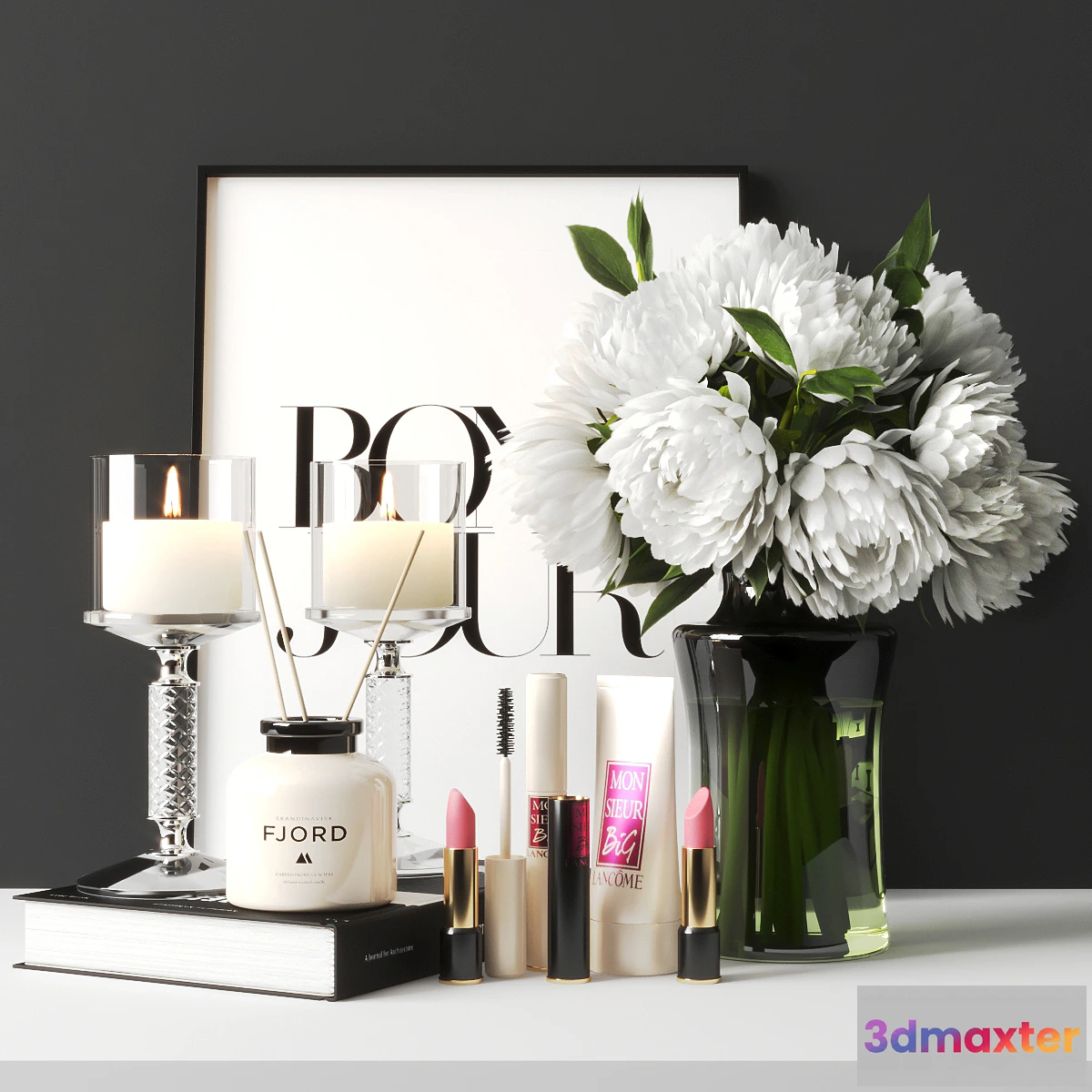 1340009 - set1154 -peony4 3D Max