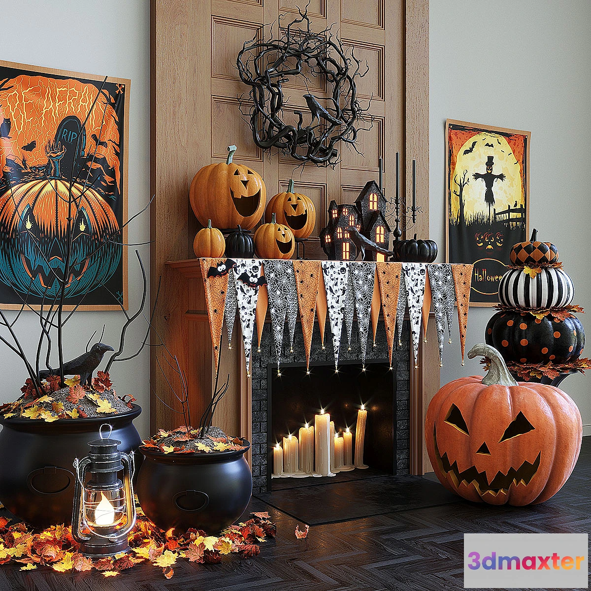 1344946 - Halloween decor set 3D Max