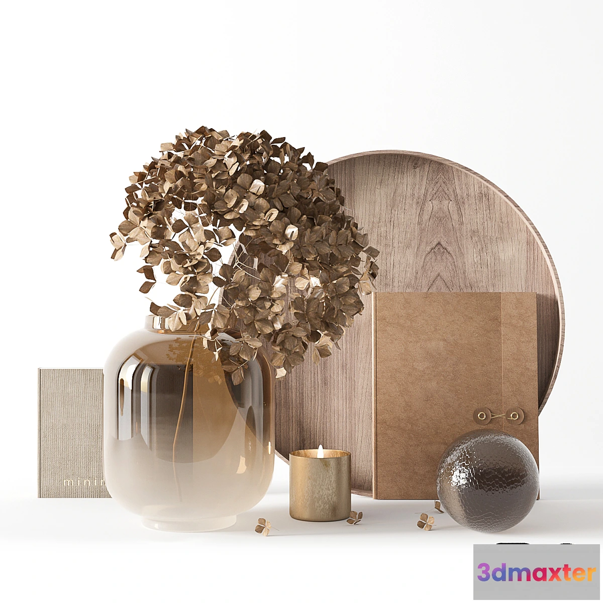 1347000 - Decorative set with dryed hydrangea 3D Max