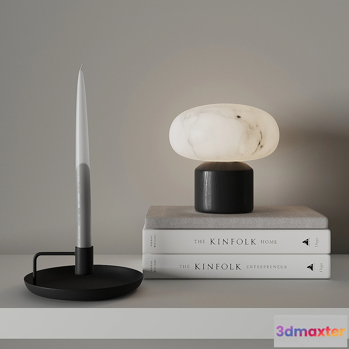 1347612 - Decor set with LANTERN FOG lamp 3D Max