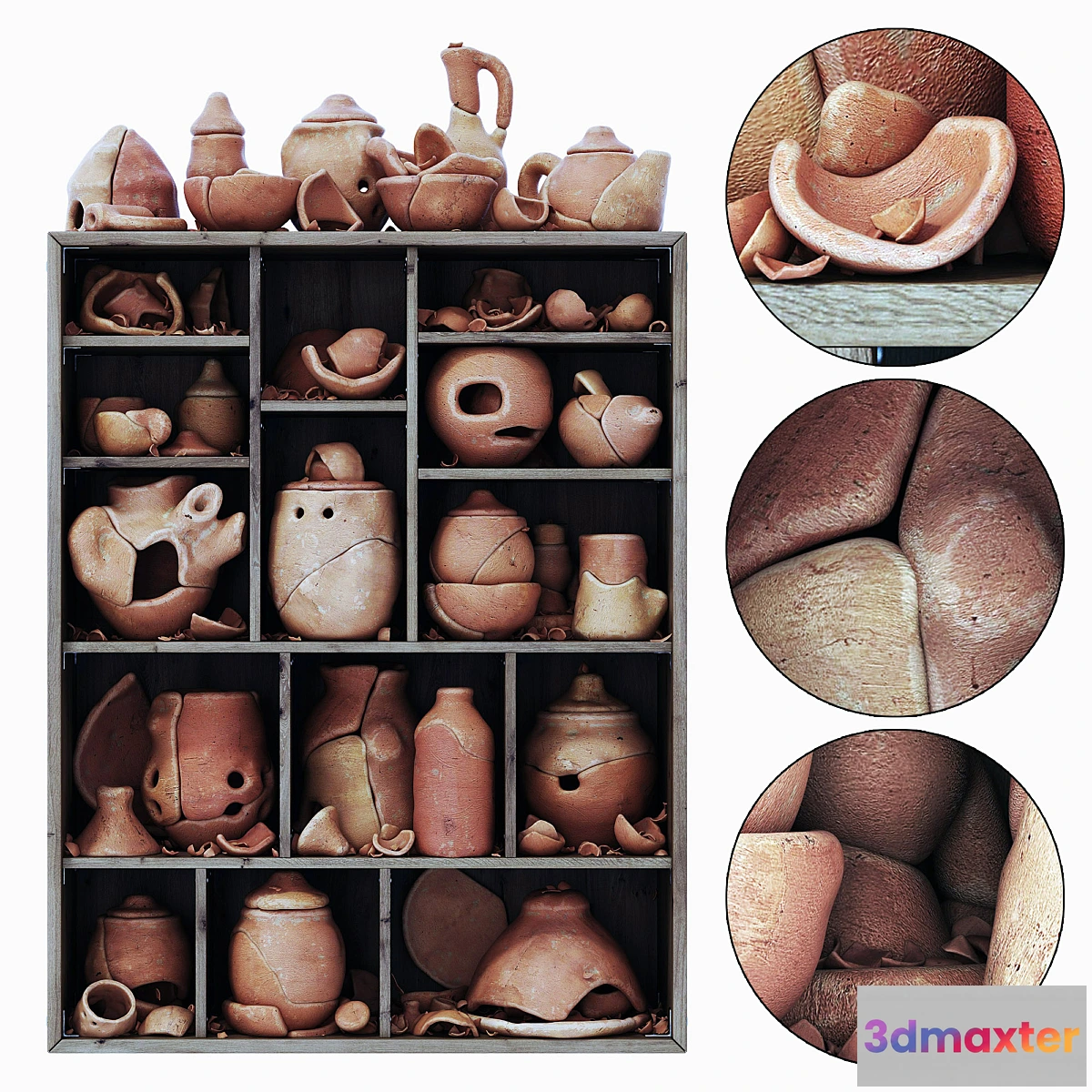 1348997 - Dishes clay splinter old n2 3D Max