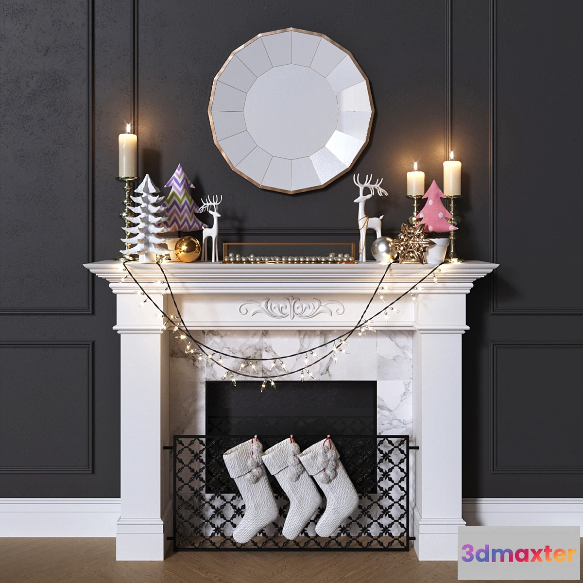 1357618 - Happy new year set 3D Max