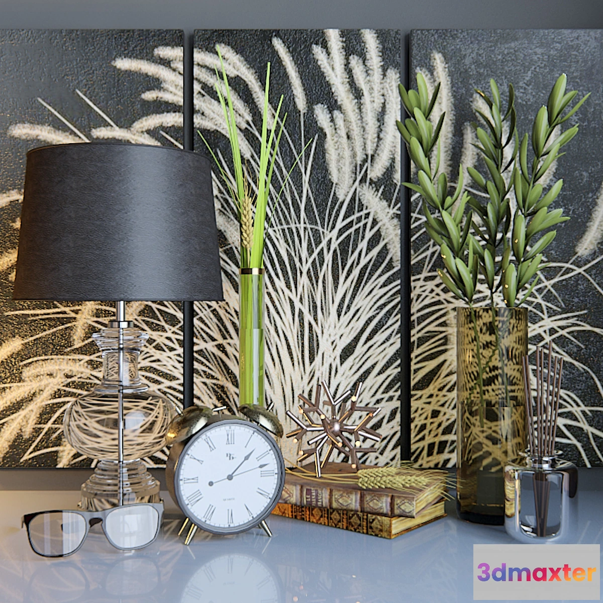 1391884 - Decorative set with lamp Uttermost Paulinus 3D Max