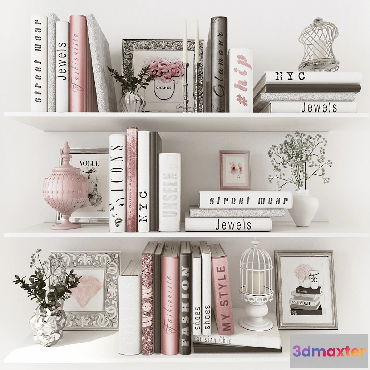 1392786 - Pink dekor set 3D Max