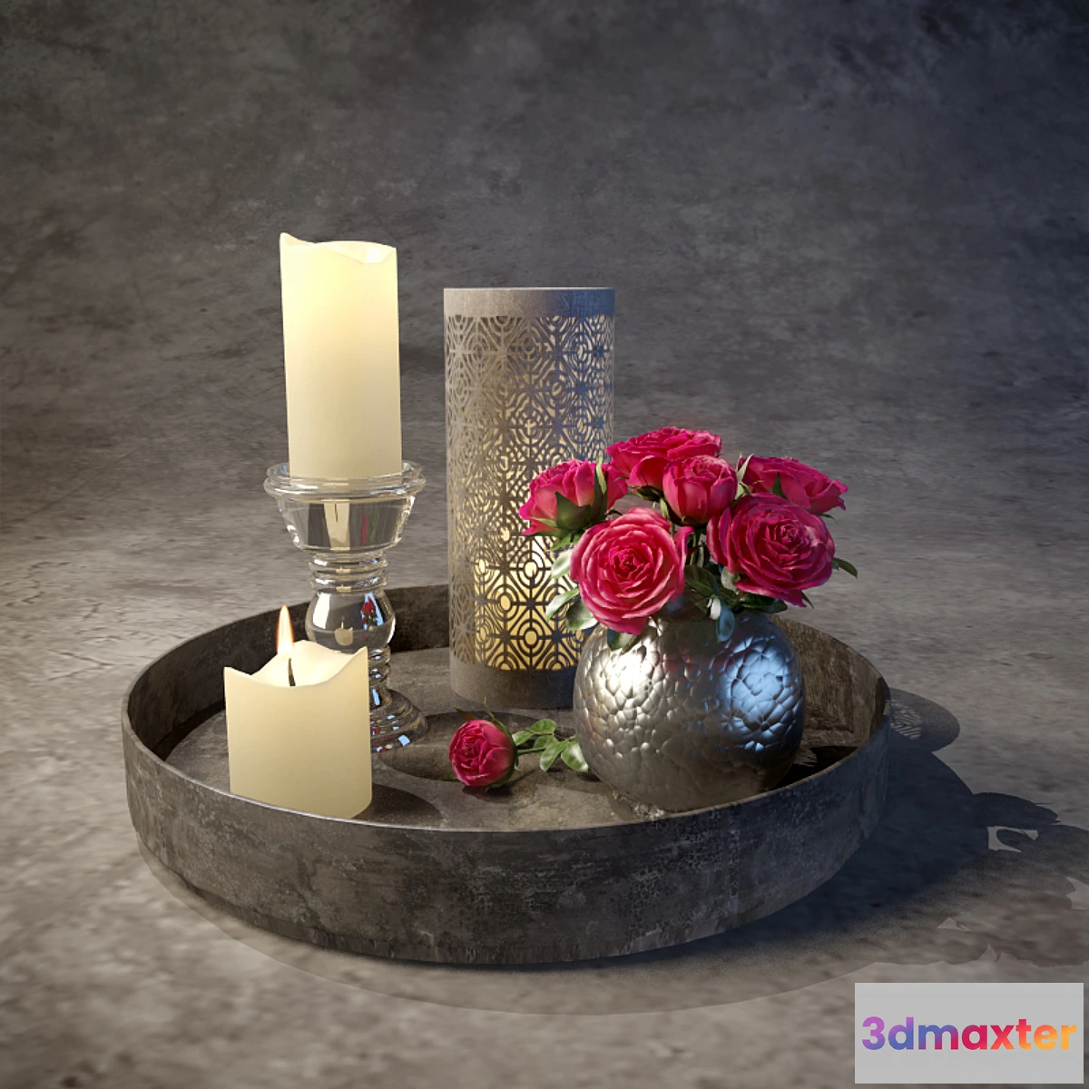 1393186 - Decorative set with candles 3D Max