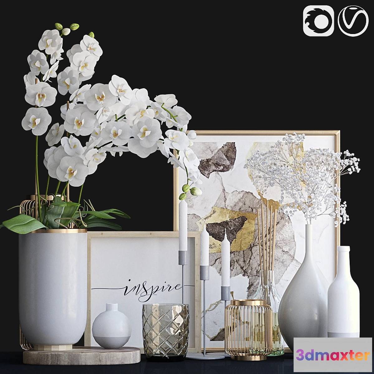 1393296 - Decorative set 15 3D Max