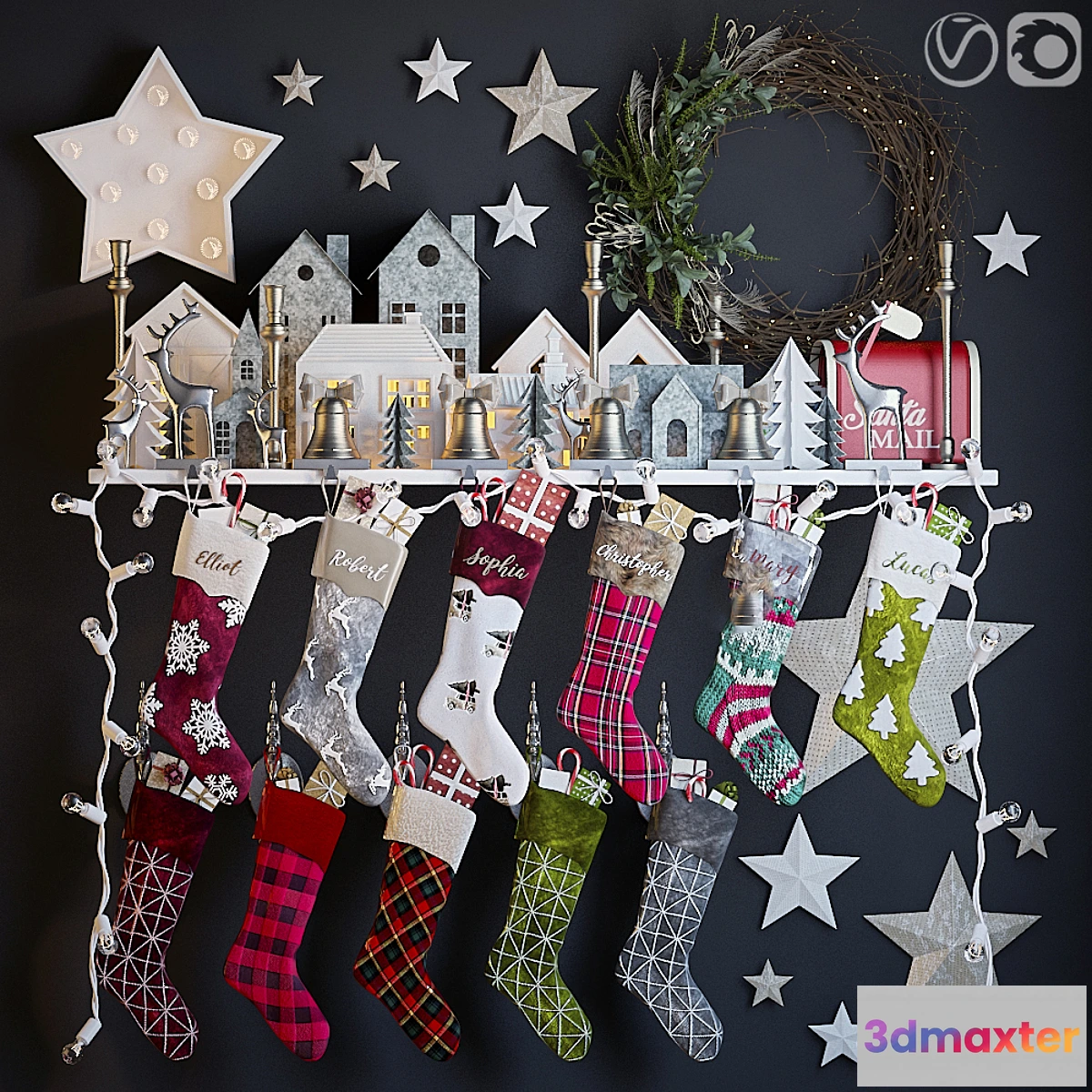 1393376 - Christmas decor 3 3D Max