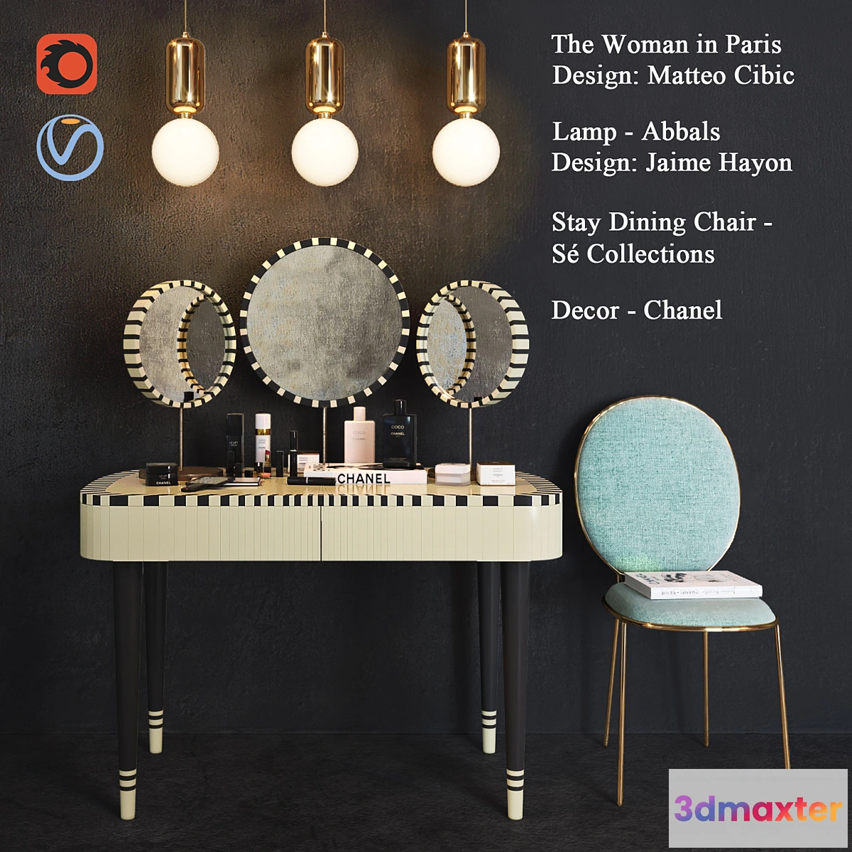 1401812 - Decor set The Woman in Paris 3D Max